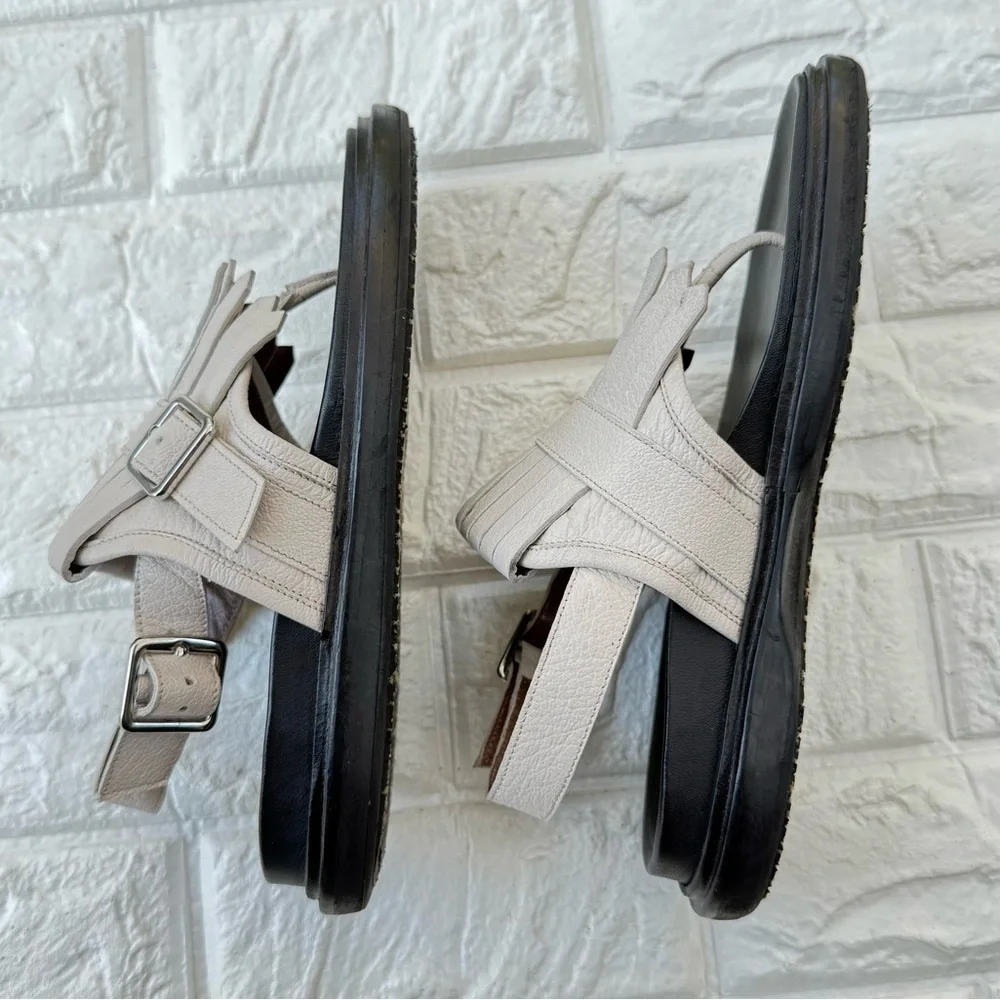 Marni Leather Fringe Sling  Back slides / sandals 36